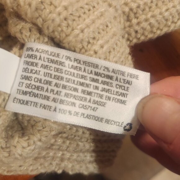 Merona Women’s Small Oversize Knit Tunic Sweater Hi Low Hem Neutral Cozy Layer - Picture 7 of 7